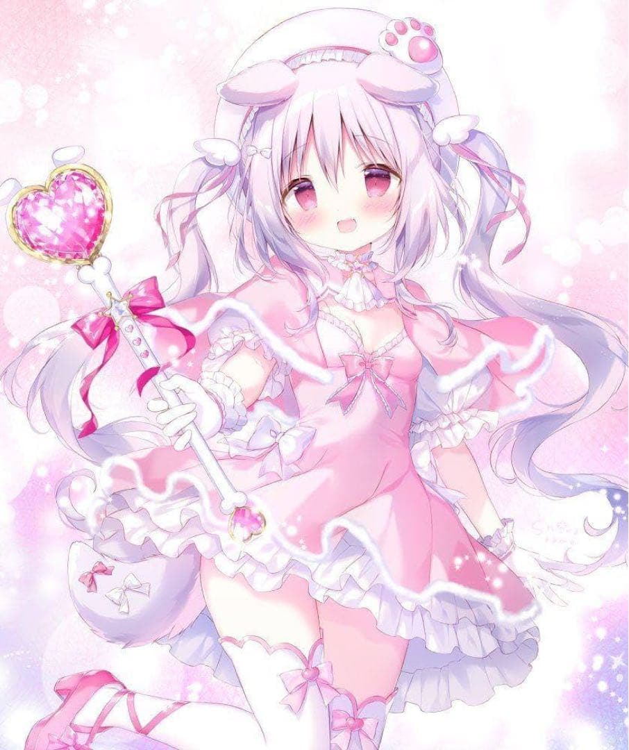 しらたま魔法少女しろいいぬタペストリーB1W
