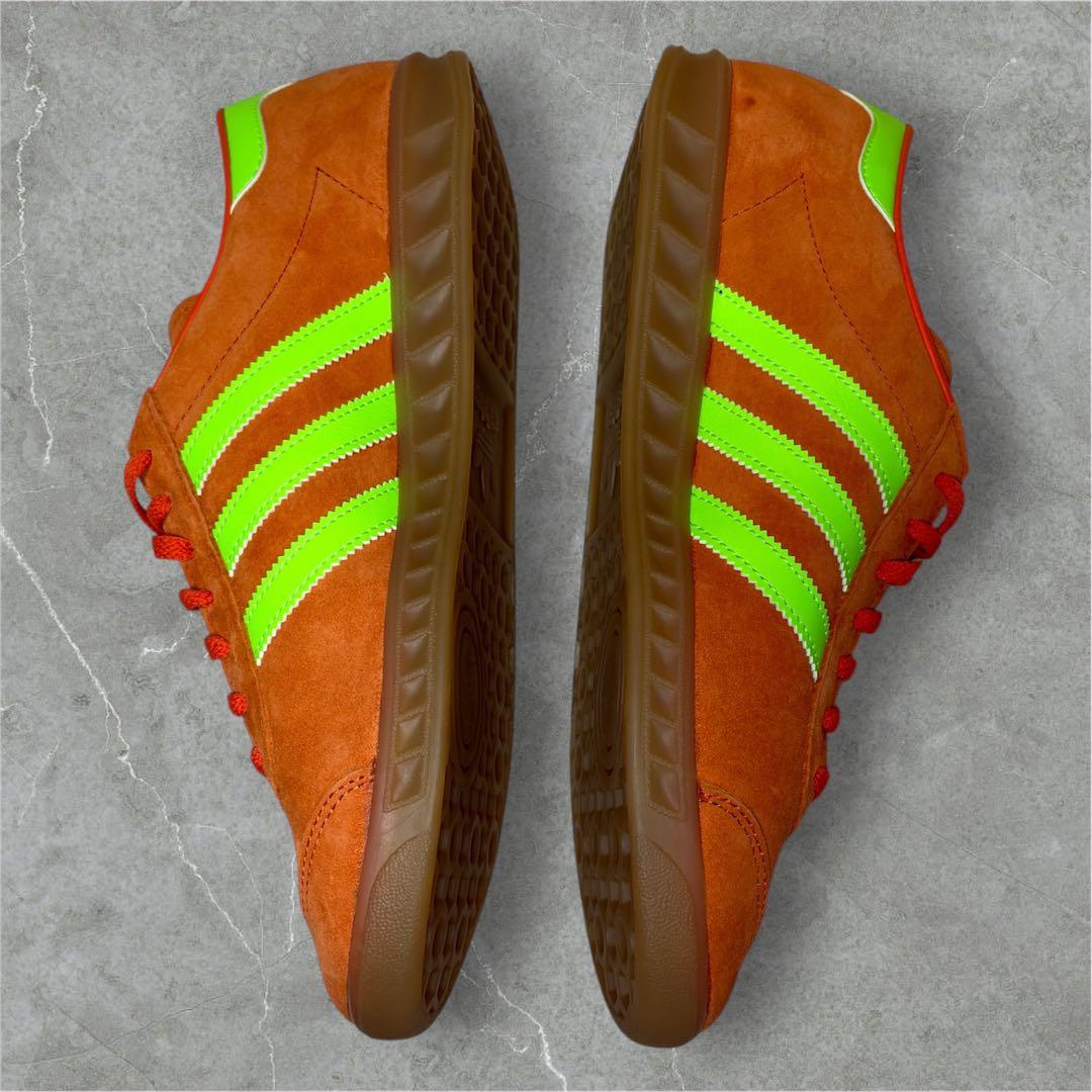 【新品/未使用】adidas ハンブルグ オレンジ×グリーン 27.5cm