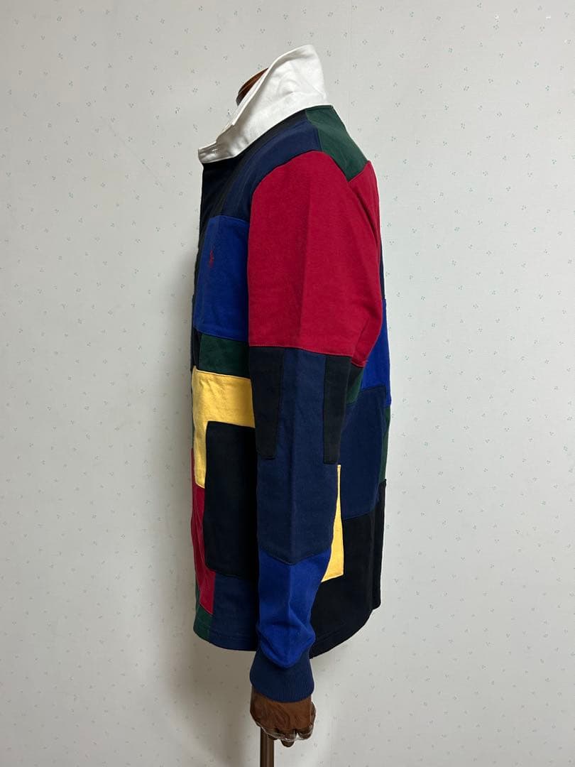 POLO Ralph Laurenパッチワーク ラガーシャツ マルチカラー