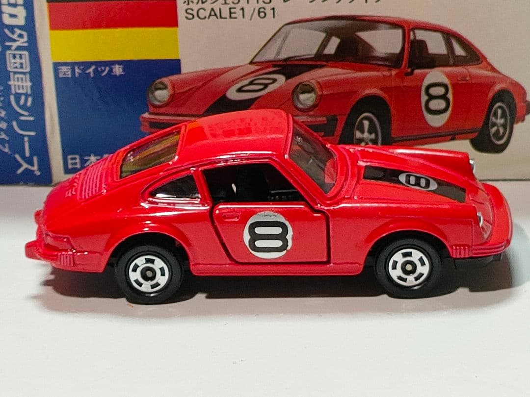 青箱トミカ F17 ポルシェ911Sレーシングタイプ　美品　日本製