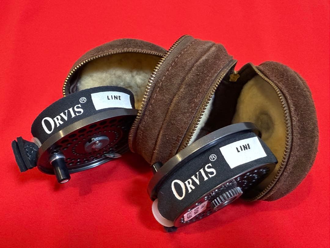 T*G様 ORVIS ★☆ オービス フライリール 2個 革ケース付き 正常作動