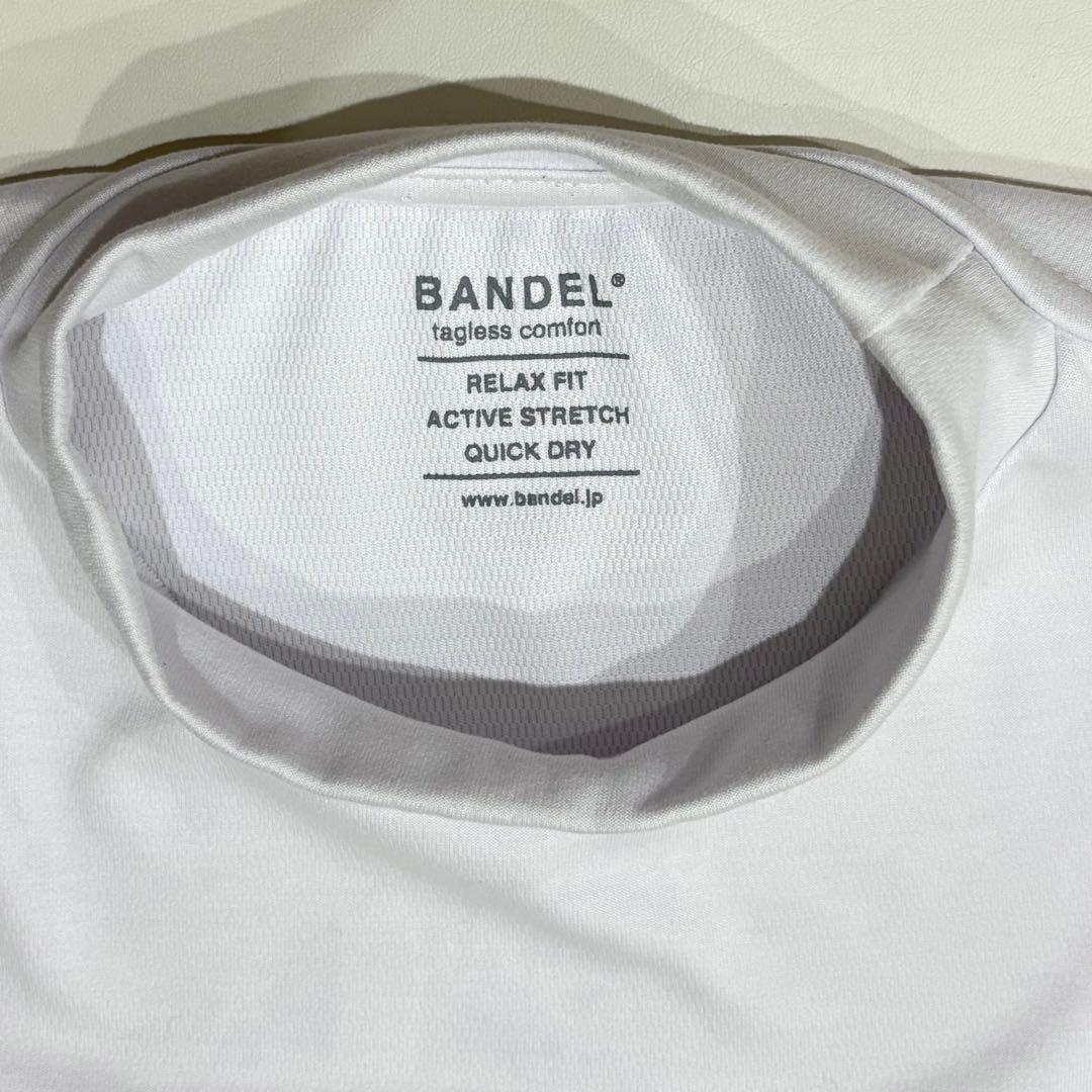 Bandel バンデル　シャツ リラックスフィット　モックネック　白　ドライ