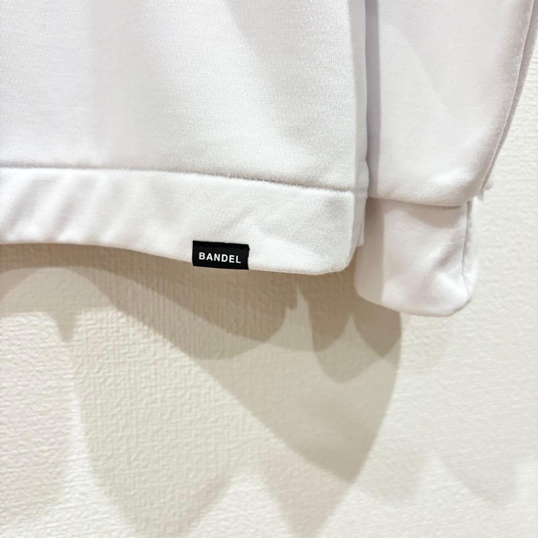Bandel バンデル　シャツ リラックスフィット　モックネック　白　ドライ
