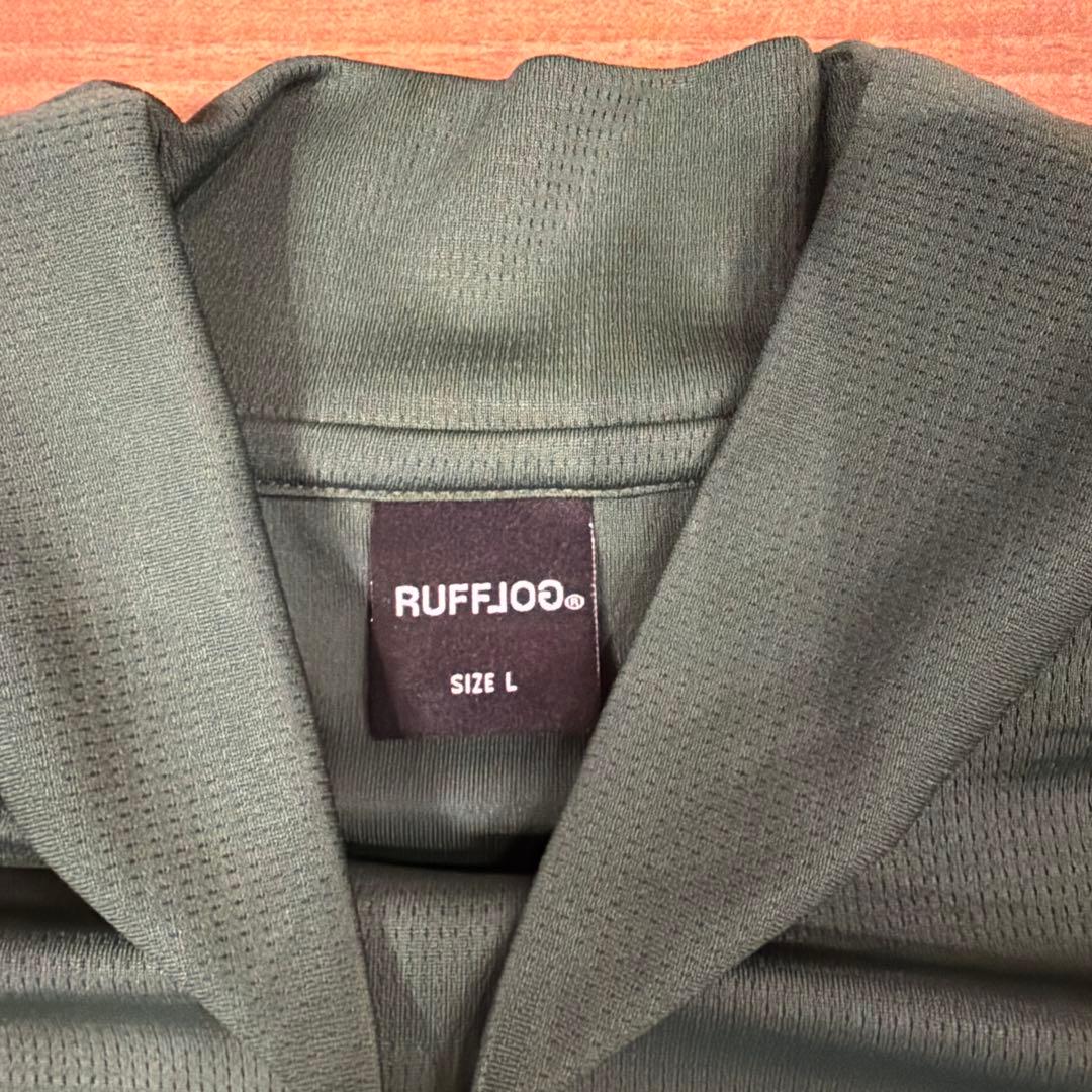 RUFFLOG ラフロッグ　グリーン　モックネック Lサイズ