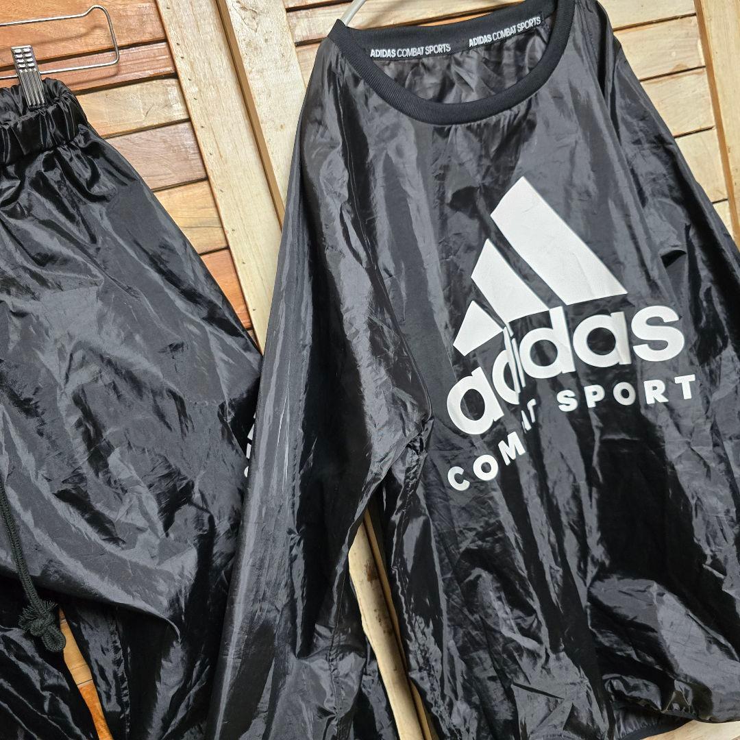 アディダス COMBAT SPORTS サウナスーツ Lサイズ 黒 上下セット