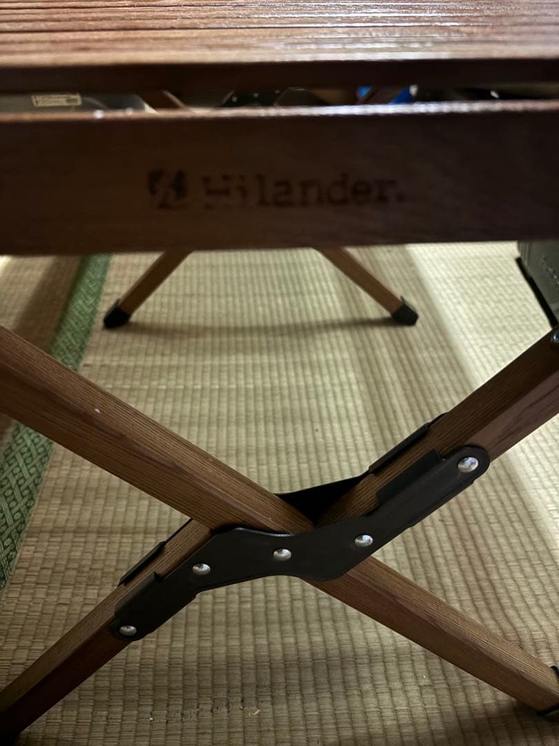 テーブル・チェア・ハンモック Hilander Wood Roll Top Table Light 120