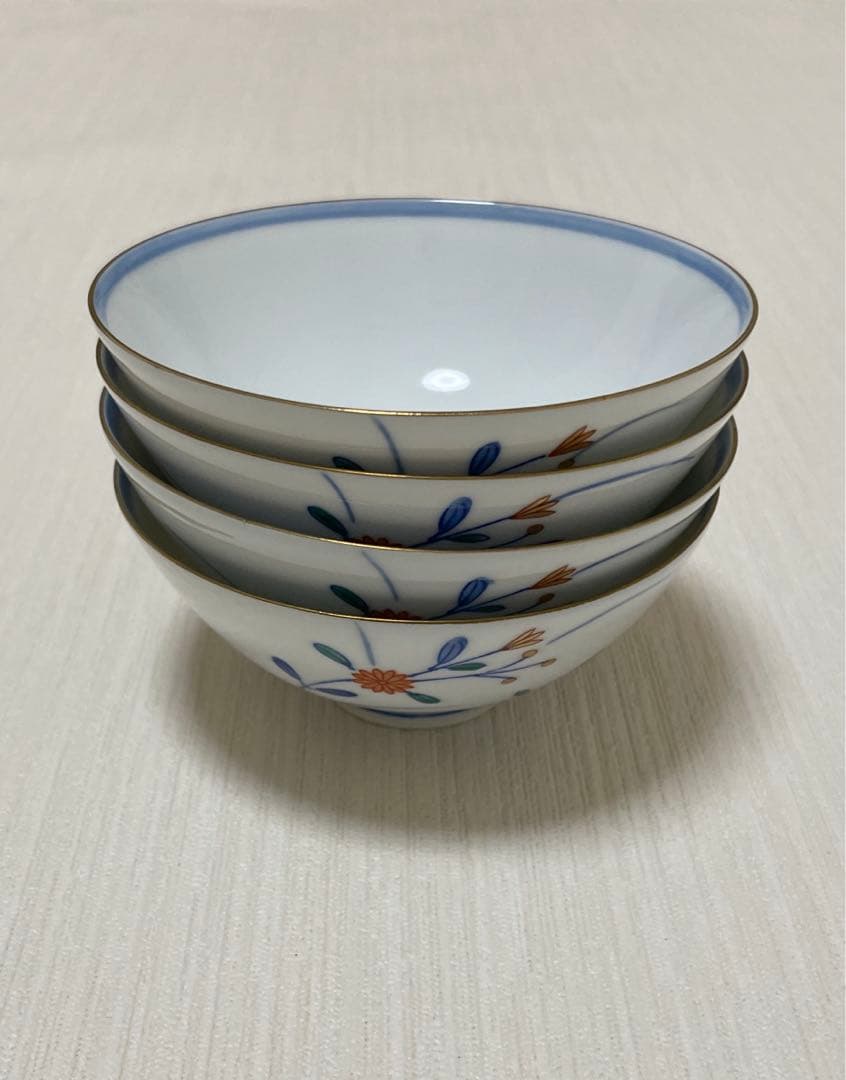 【匿名配送】陶器 西山　お茶碗　飯碗 ご飯茶碗　和食器　金色