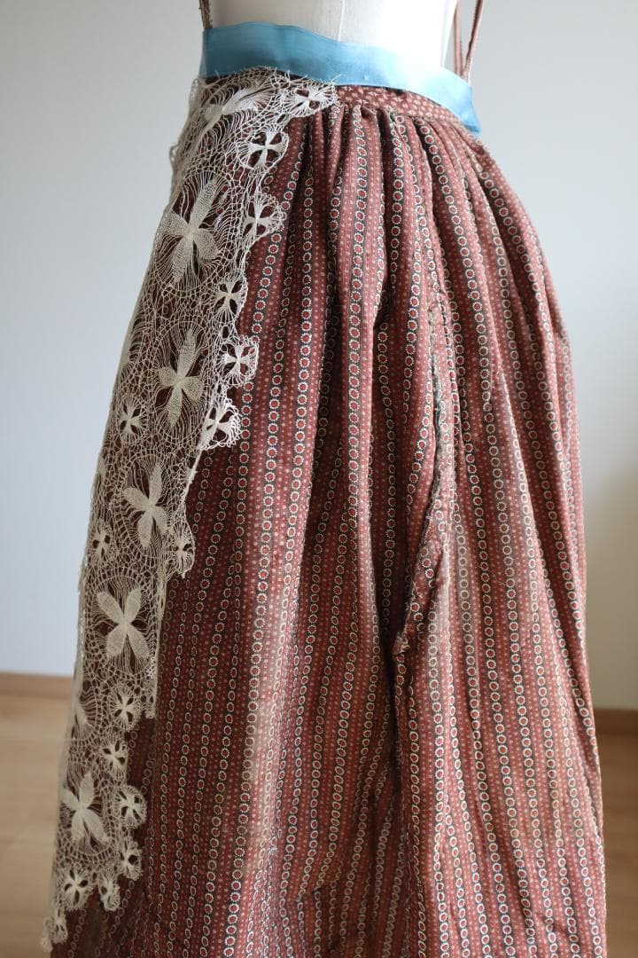 エプロン・三角巾 1930s Hand Made Tenerife Lace Half Apron