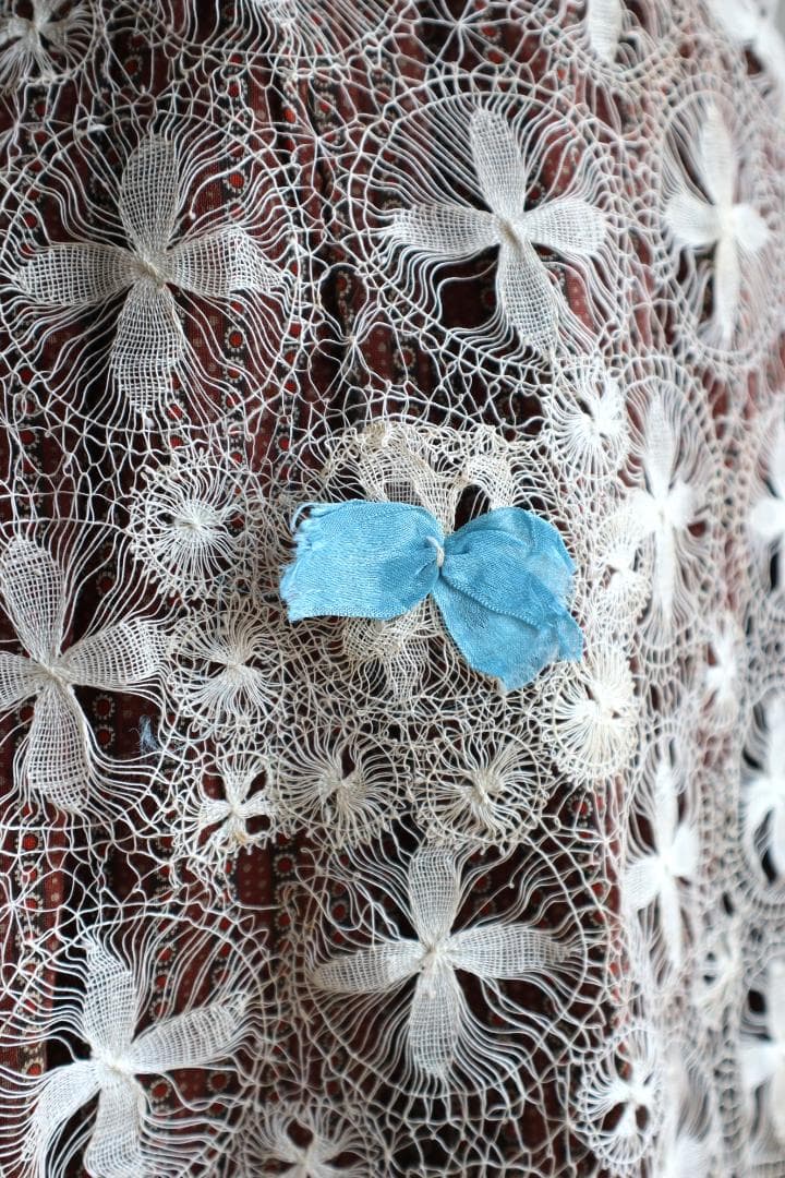 エプロン・三角巾 1930s Hand Made Tenerife Lace Half Apron