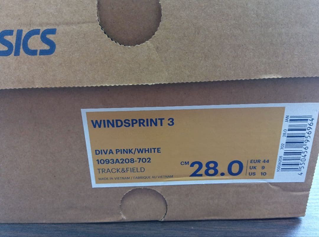 【新品】アシックス wind sprint3 28.0