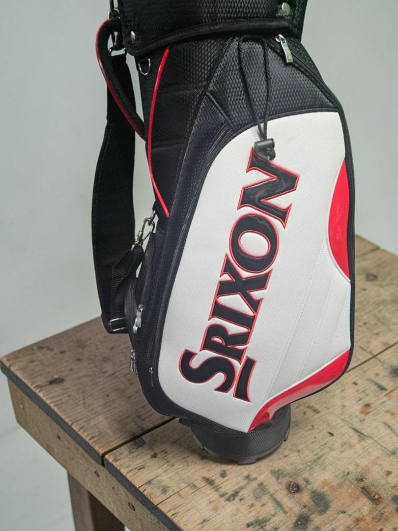 送料無料/超美品　超お買い得品Srixon キャディバッグ 黒/白/赤