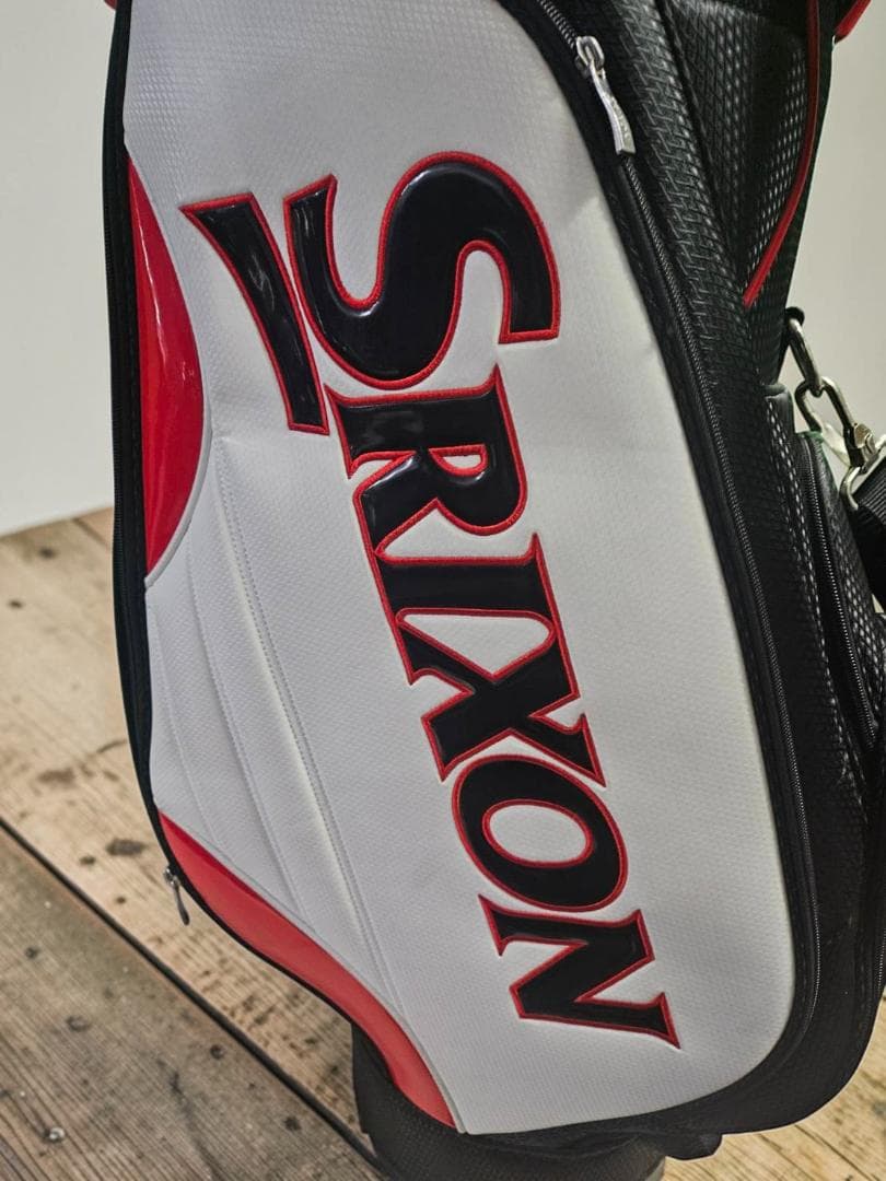 送料無料/超美品　超お買い得品Srixon キャディバッグ 黒/白/赤