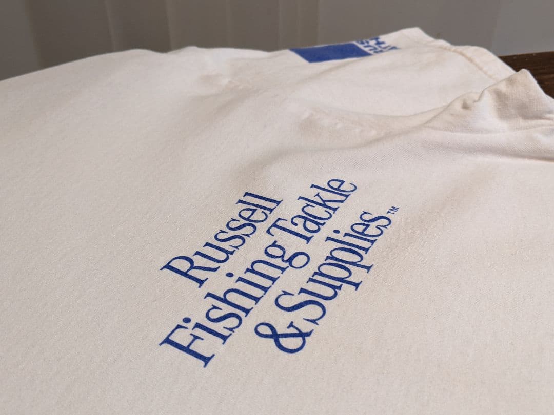 ラッセルアスレティック　ゲーリーヤマモト　半袖　Tシャツ　釣り　フィッシング　白