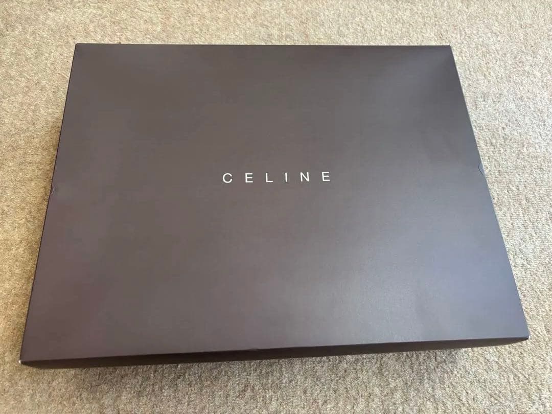 CELINE セリーヌ マカダム総柄　綿毛布　ベージュ