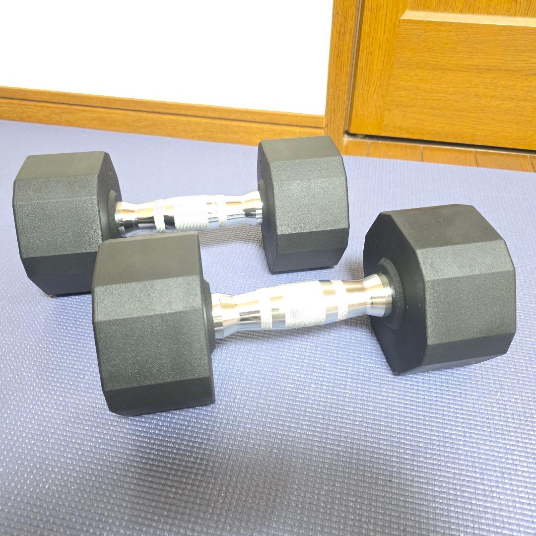 368【美品】PROIRON ダンベル 10kg 2個セット ジムダンベル