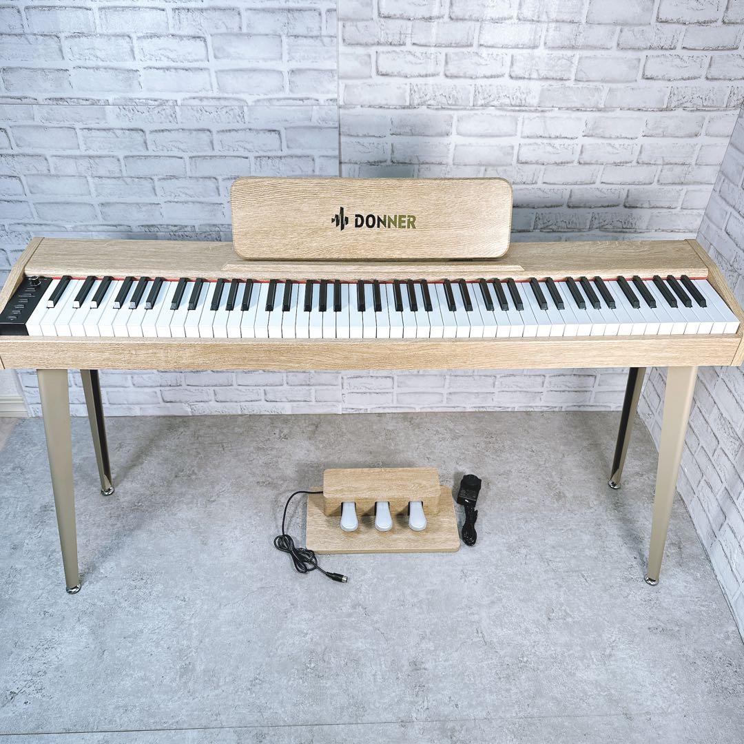 【美品】Donner DDP-60 電子ピアノ 88鍵 木目調 ドナー 鍵盤楽器