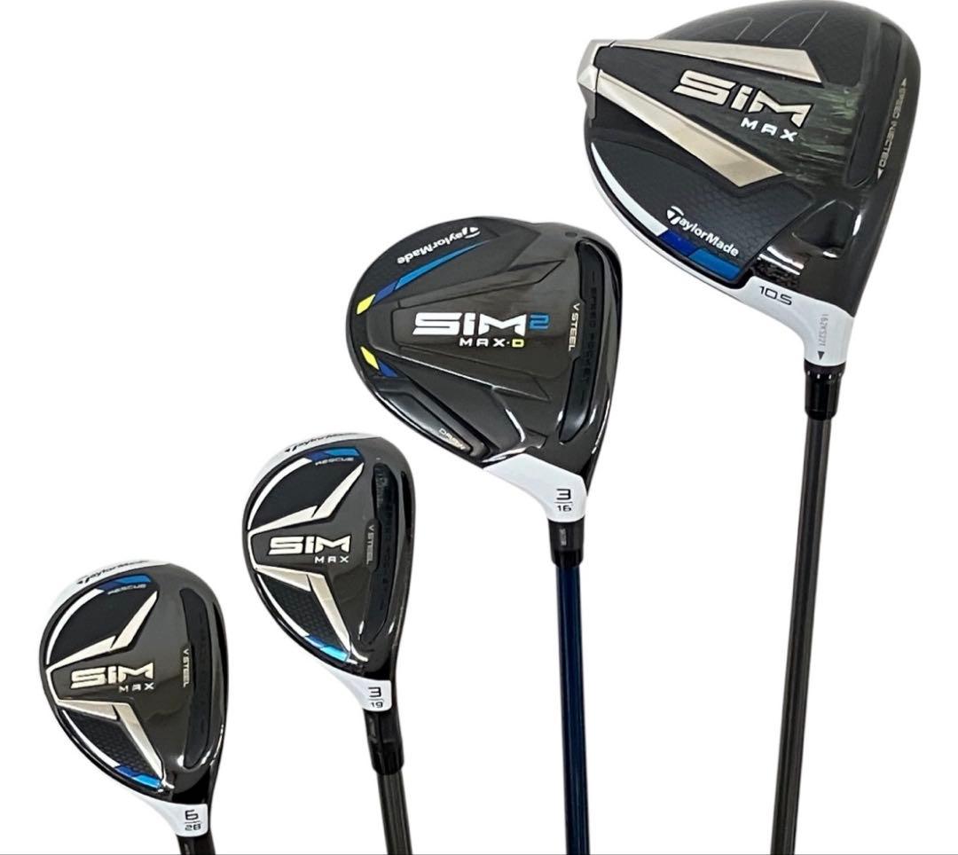 美品！ぶっ飛び！TaylorMade SIM MAX ドライバー 等ウッド4本