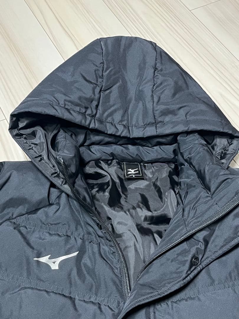 MIZUNO ミズノ ロングダウンコート ベンチコート ブラック Ｓサイズ★美品