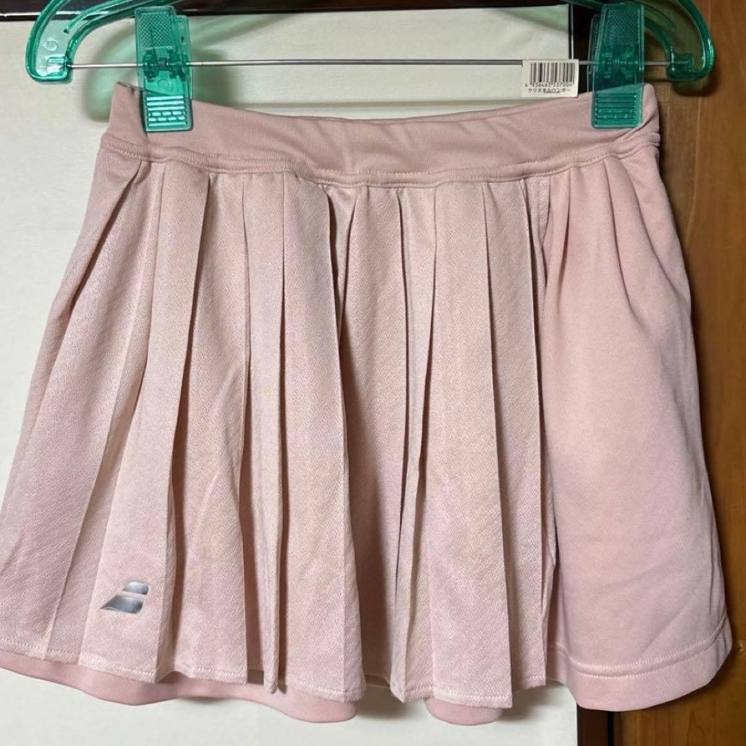 バボラ　テニスウェア上下セット　シャツ　スコート　ピンク　Lサイズ　プリーツ