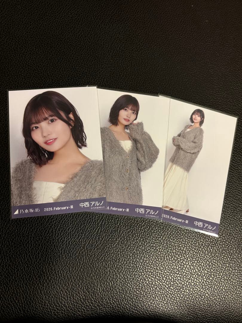中西アルノ 生写真 3種コンプ