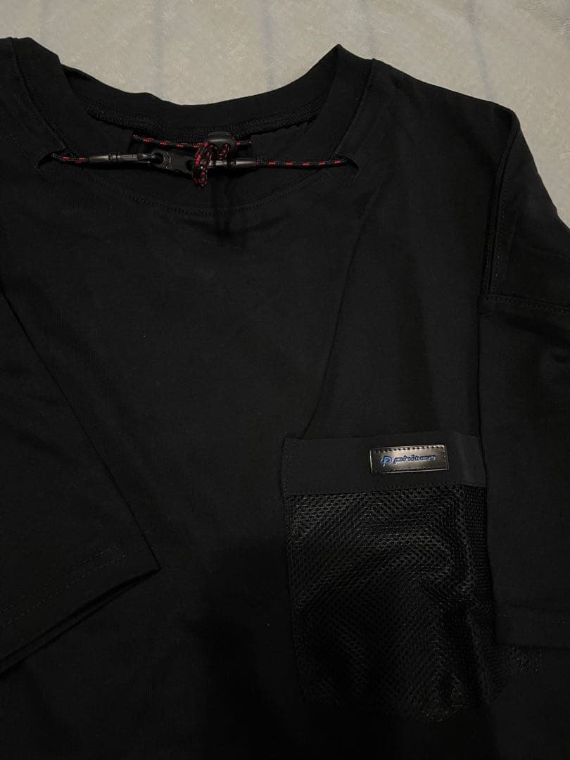 ファイテン　ハイブリッドネックTシャツ ブラック