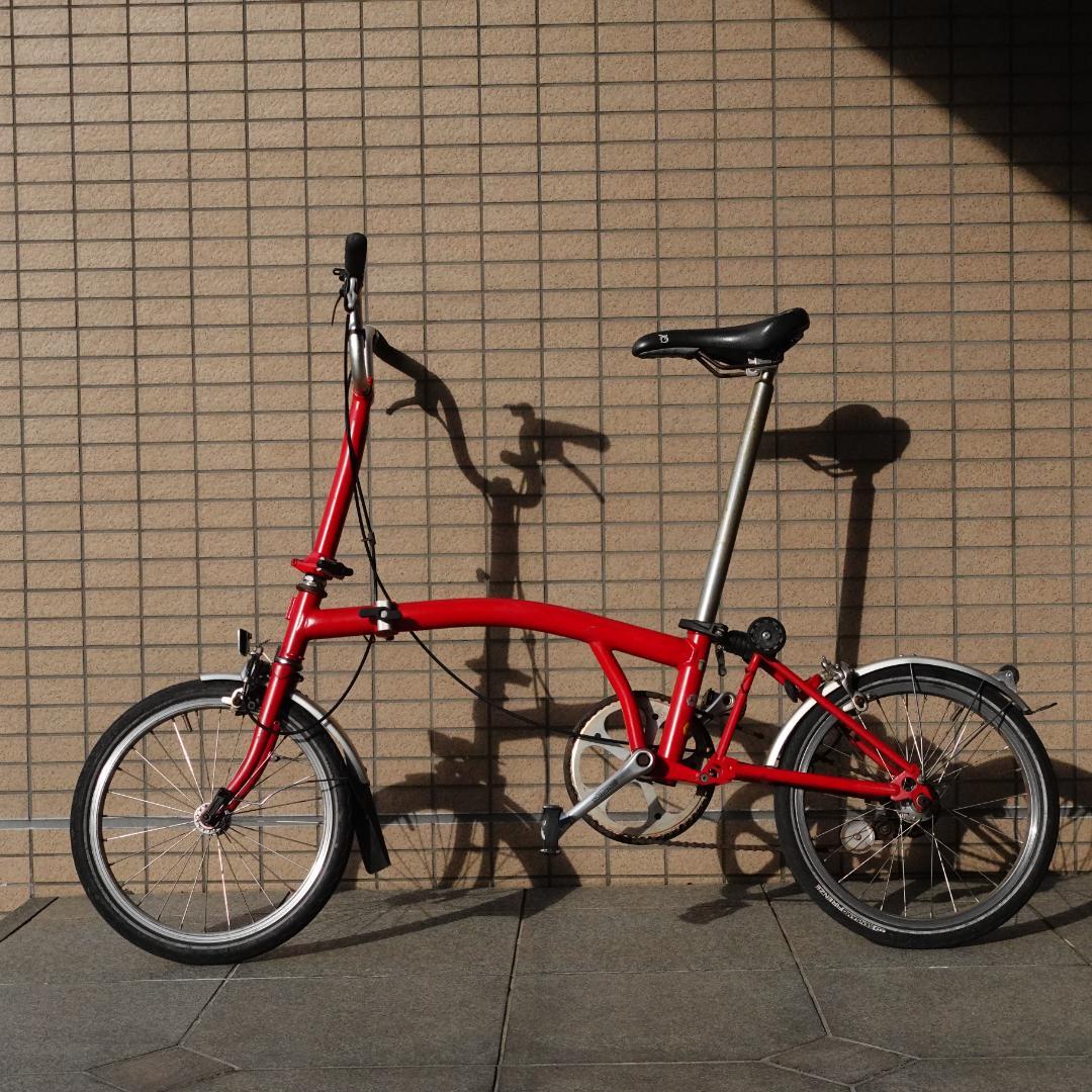 英国製 BROMPTON 赤 M1L ミニベロ 折り畳み 小径車 ブロンプトン
