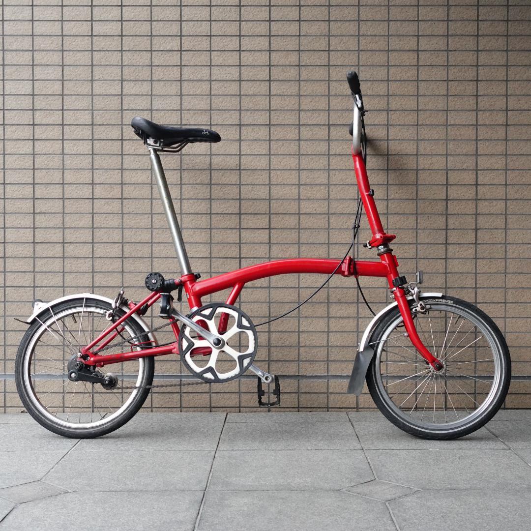 英国製 BROMPTON 赤 M1L ミニベロ 折り畳み 小径車 ブロンプトン