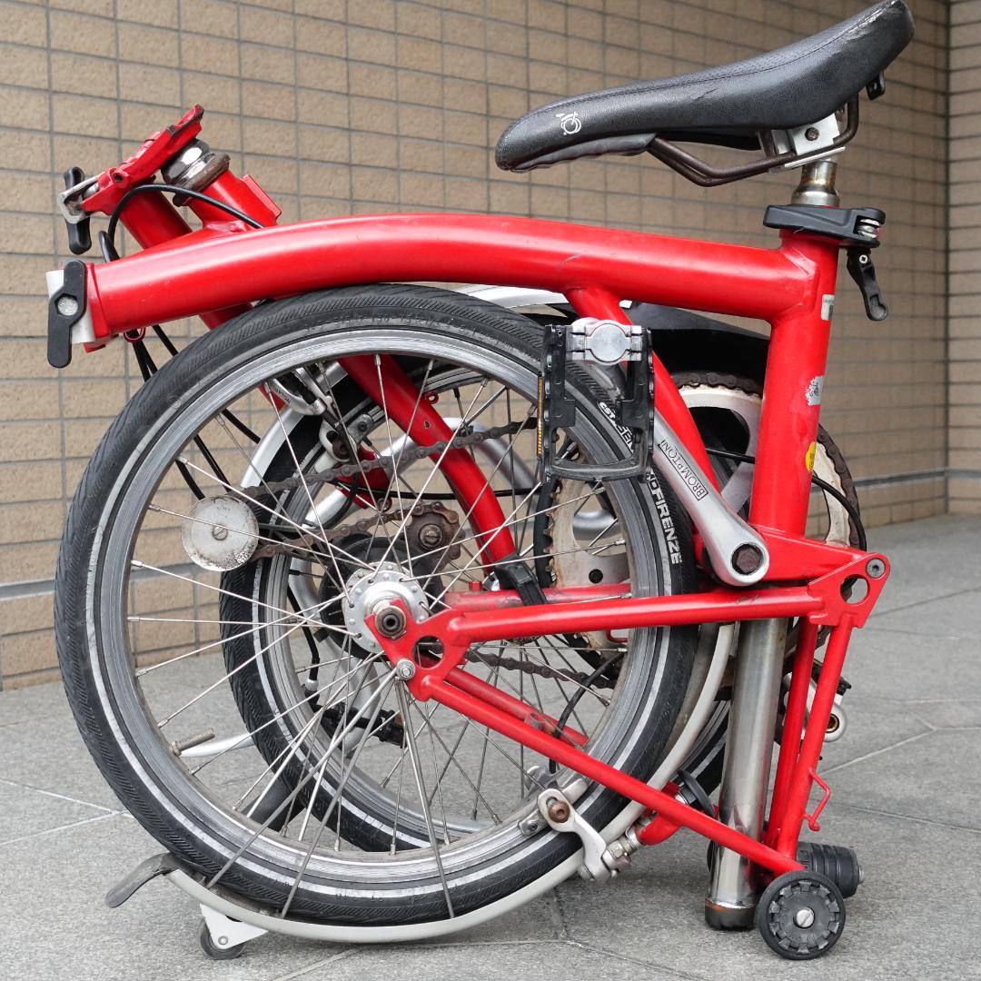 英国製 BROMPTON 赤 M1L ミニベロ 折り畳み 小径車 ブロンプトン