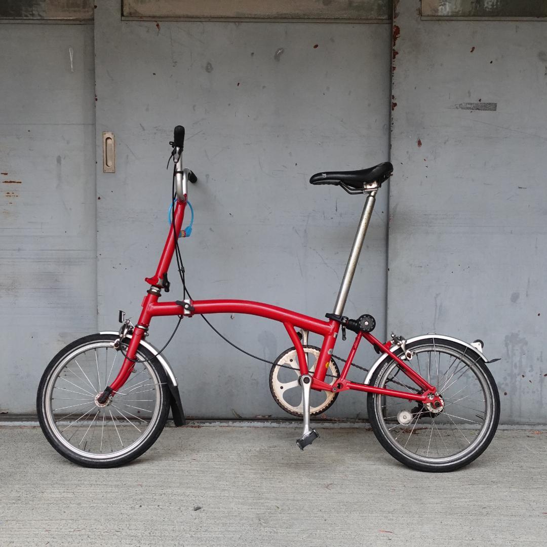 英国製 BROMPTON 赤 M1L ミニベロ 折り畳み 小径車 ブロンプトン