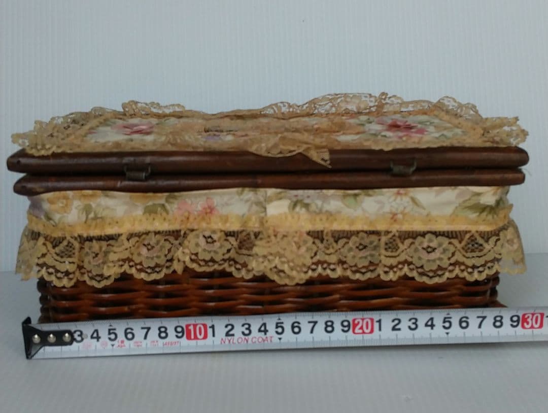 高級 藤製 ティッシュケース 新品 手作り レトロ