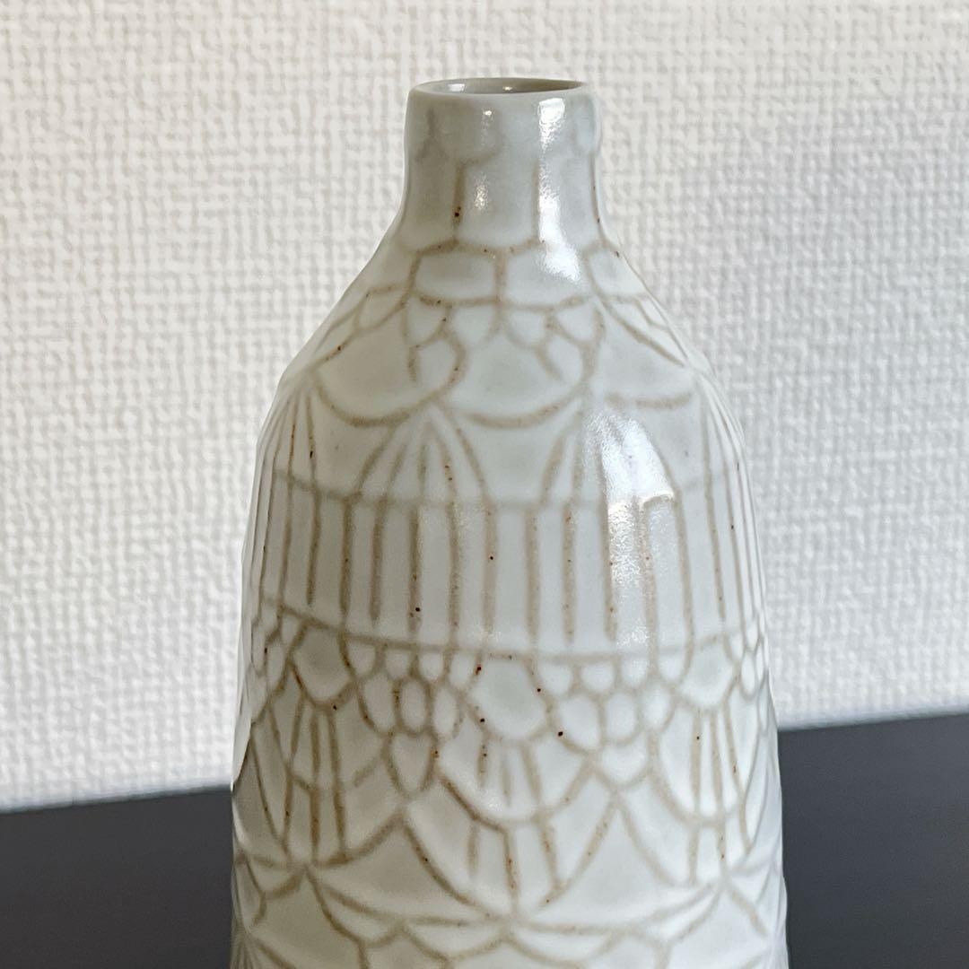 2サイズセット　波佐見焼 一輪挿し　Doily レース模様 フラワーベース