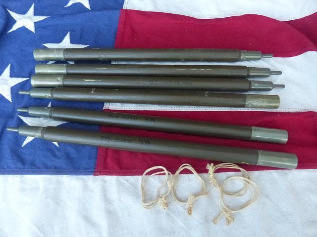 1968” 米軍実物 ナム戦 デッド!　テントポール　6本セット 軍幕 256