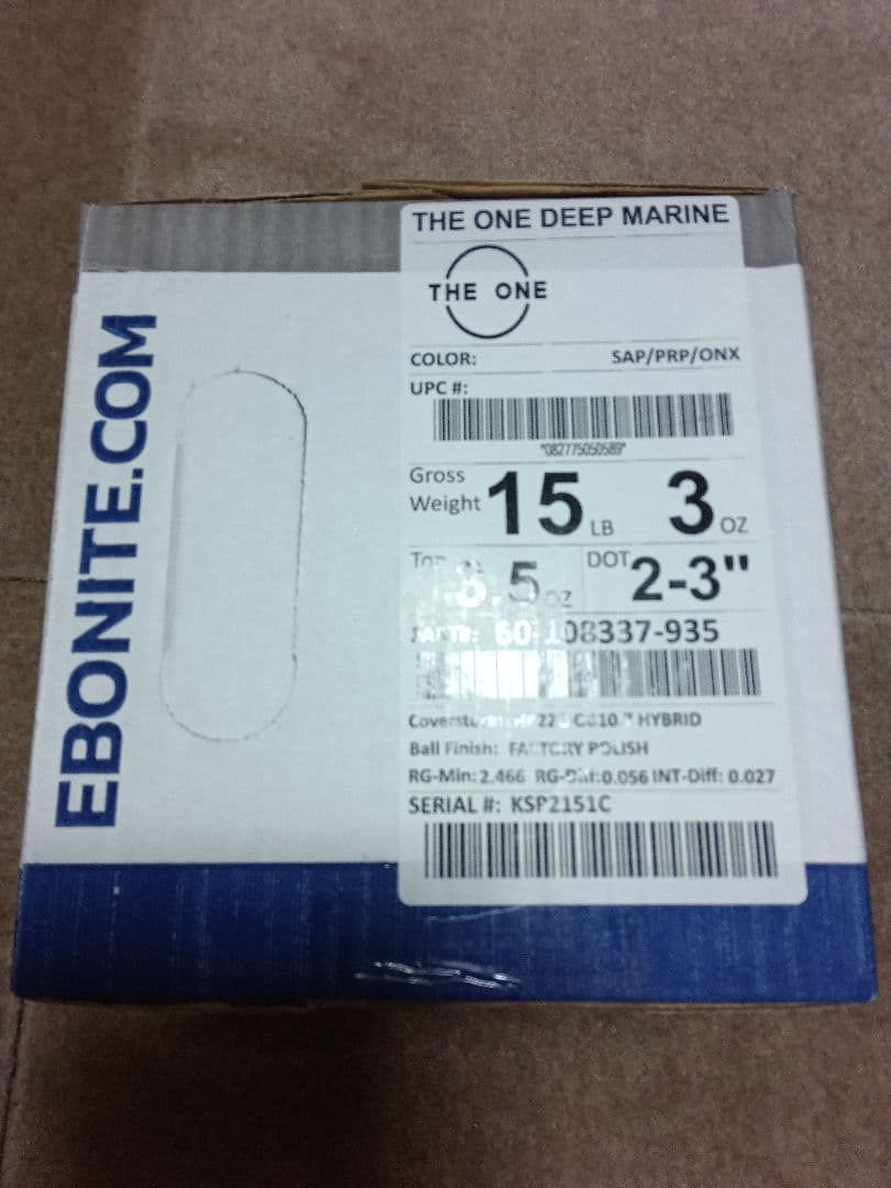 EBONITE THE ONE DEEP MARINE １５ポンド３オンス