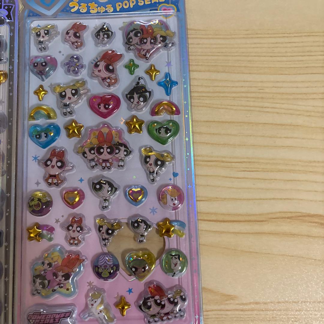 ポップシール 3シートセット モンチッチ トムとジェリー パワーパフガールズ