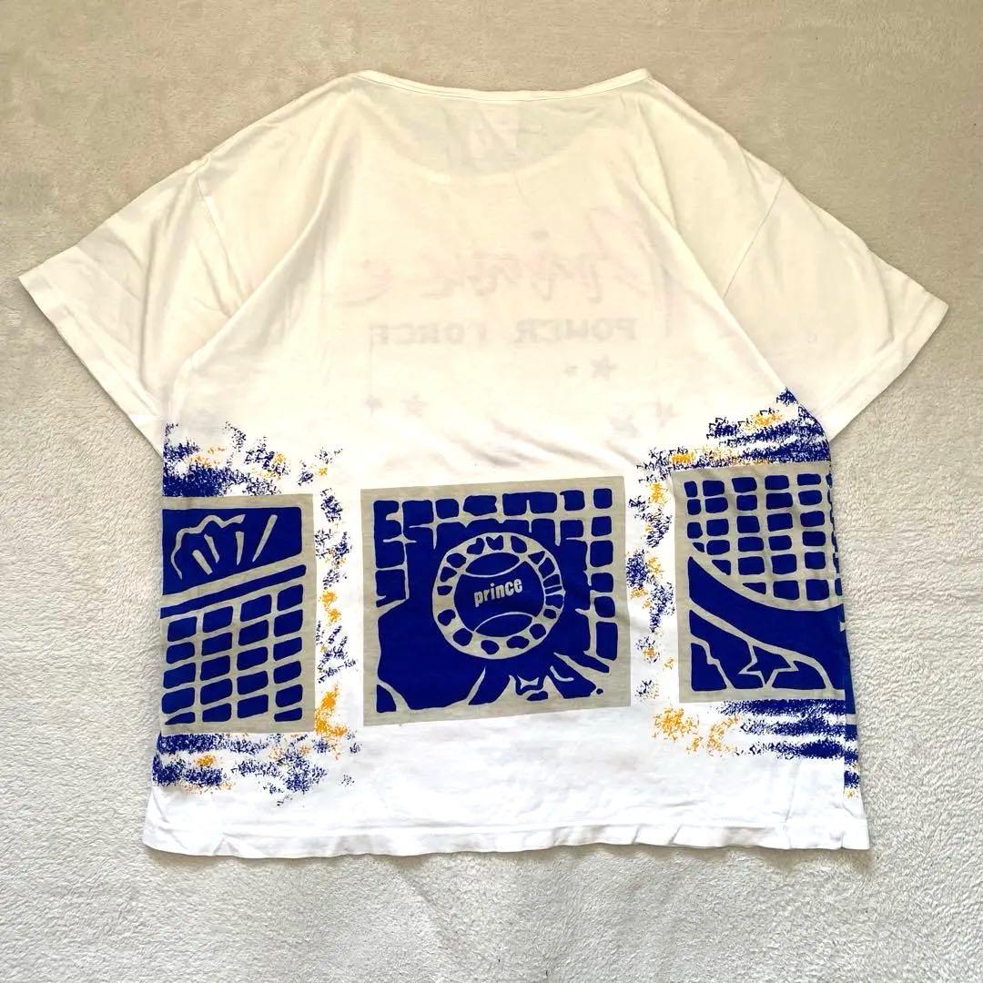 プリンス Tシャツ テニス 90s ヴィンテージ テニスボールプリント M