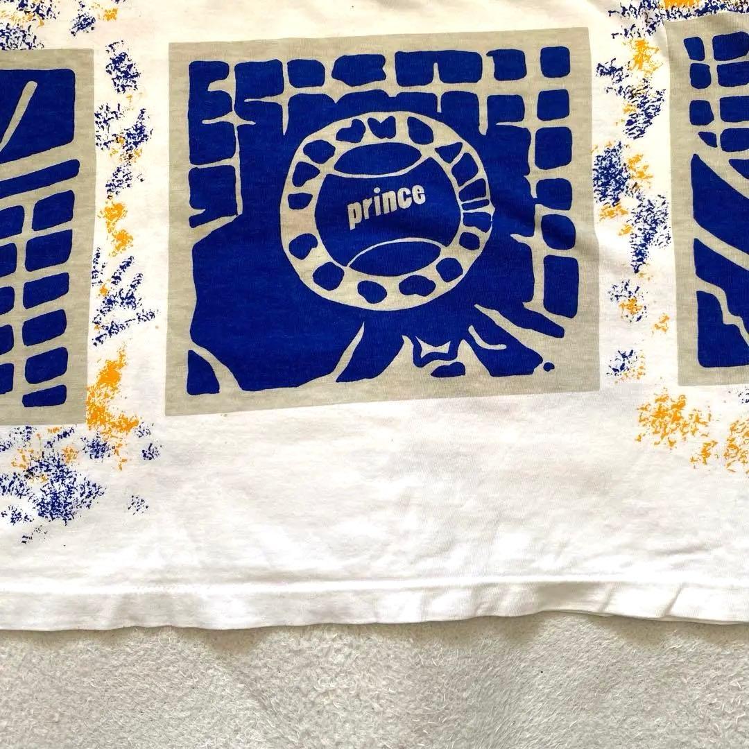 プリンス Tシャツ テニス 90s ヴィンテージ テニスボールプリント M