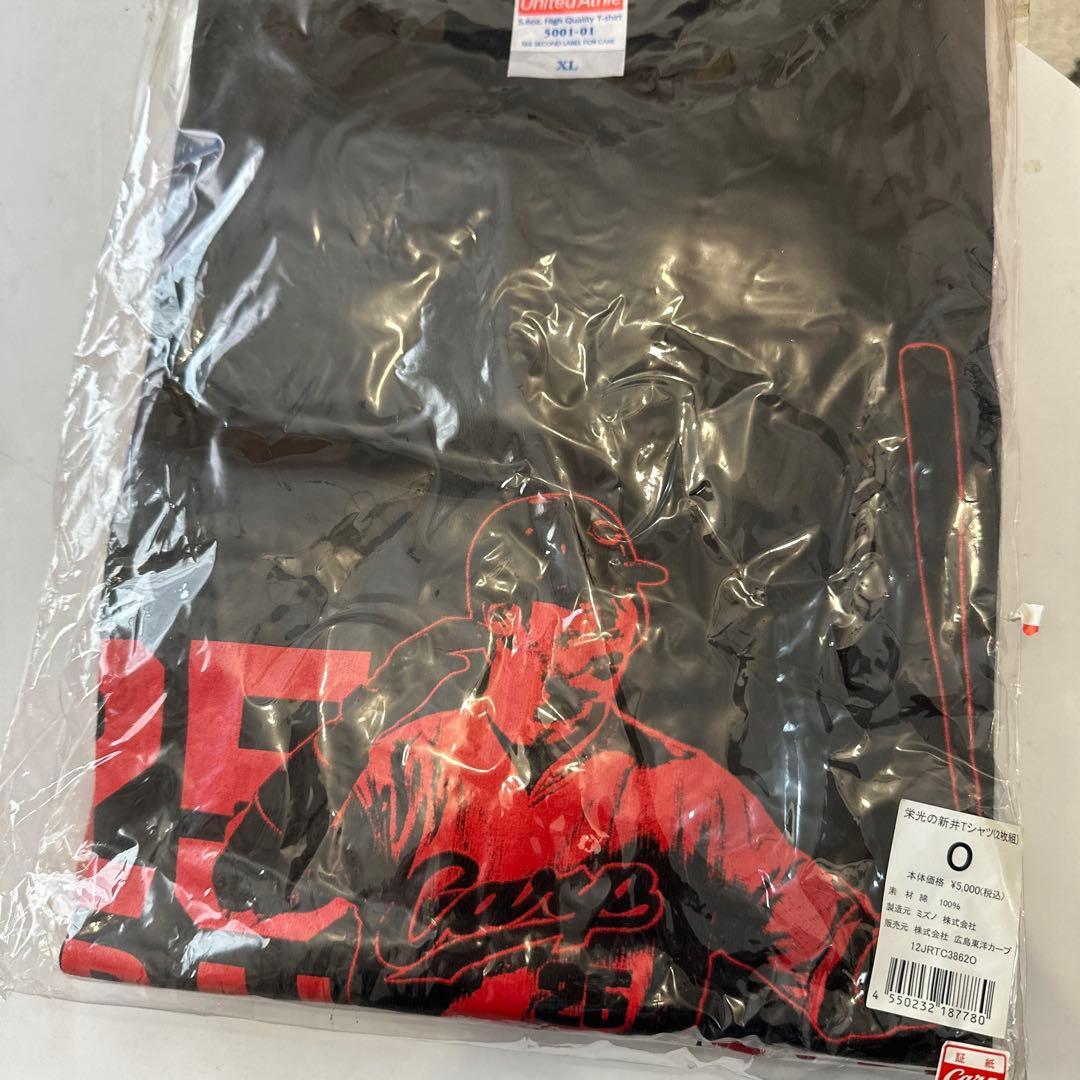 XLサイズ 赤黒 選手プリントTシャツ