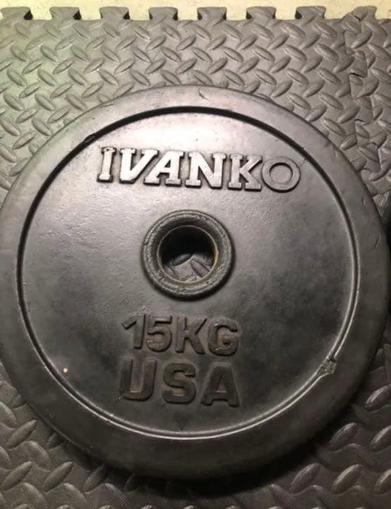 IVANKO 50mm オリンピックプレート ラバーコーティング 15kg2枚