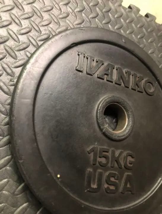 IVANKO 50mm オリンピックプレート ラバーコーティング 15kg2枚
