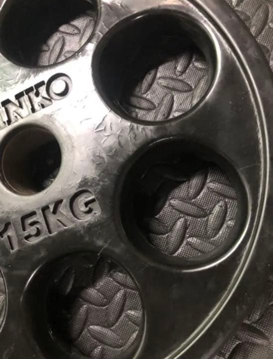 IVANKO 50mm オリンピックプレート ラバーコーティング 15kg2枚