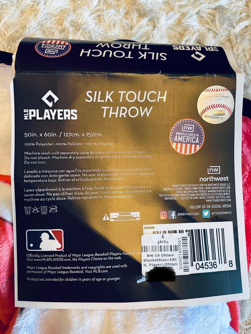 新品未使用　大谷翔平　シルク　ブランケット　LA現地購入