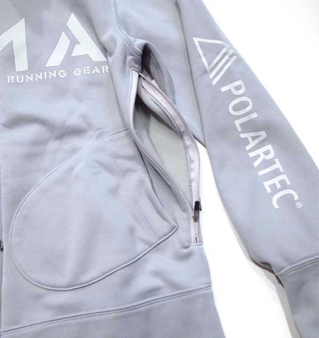 新品、タグ付き　MMA POLARTEC フルジップフードジャケット グレー M