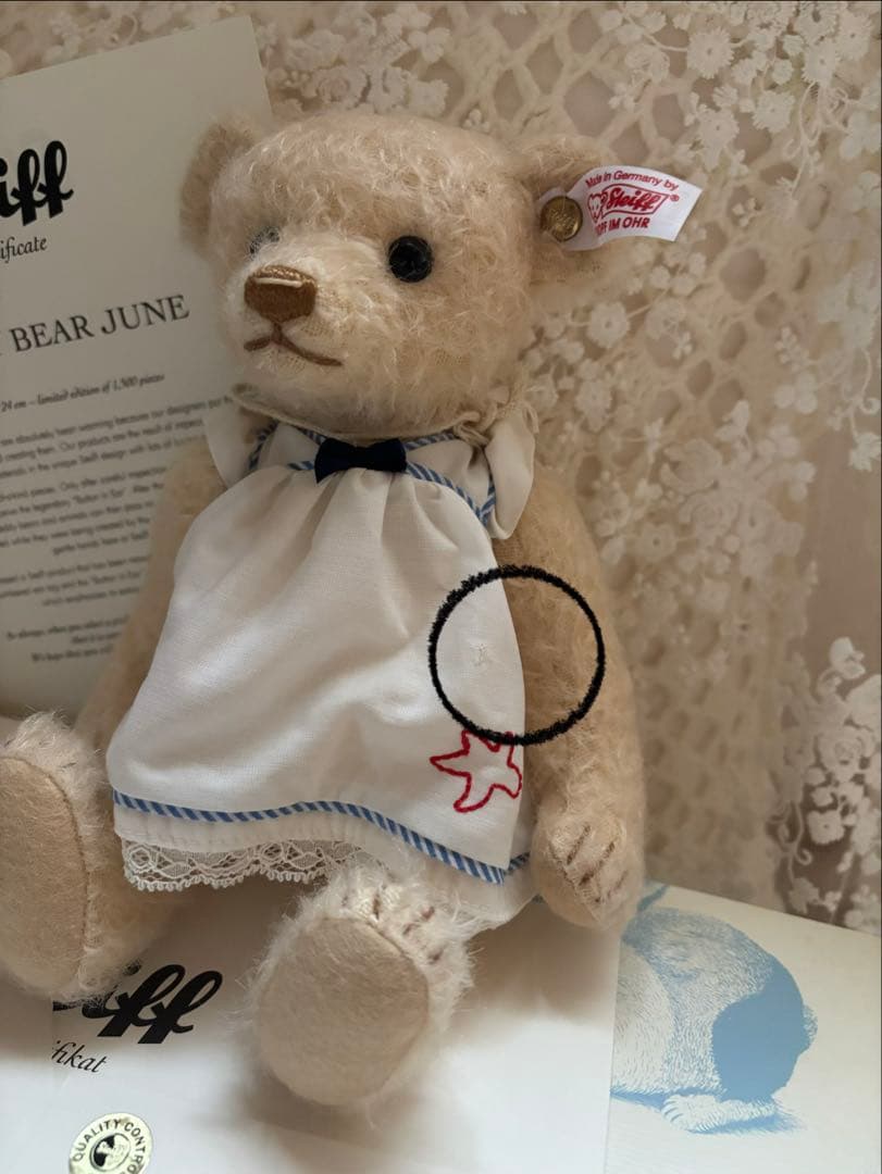 【レア】お買い得Steiff シュタイフサマードレス　JUNE テディベア