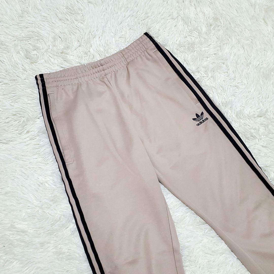 ■adidas ベージュ ジャージパンツ 3本ライン トレフォイル 美品