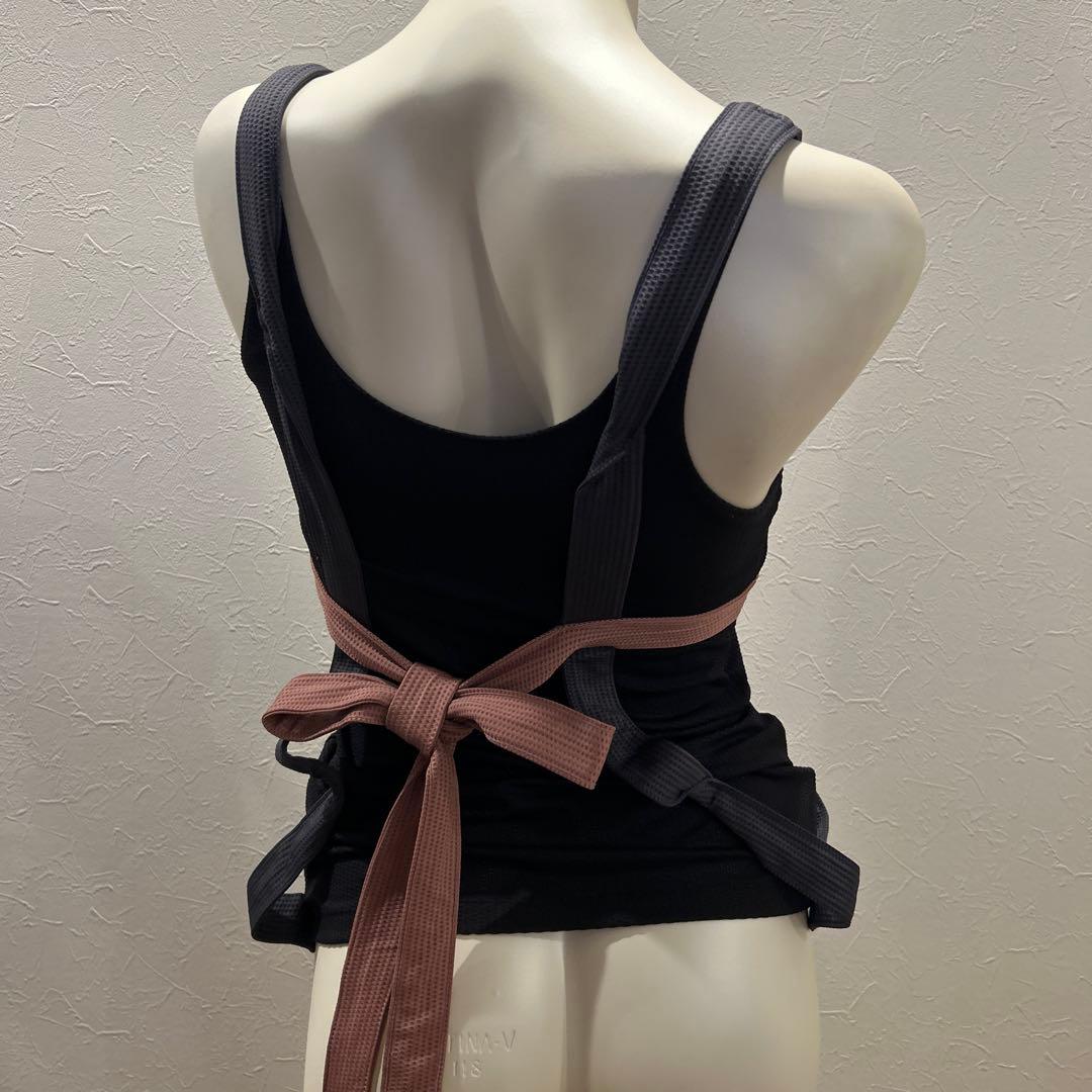 【美品】adidas Stella McCartney リボントップス黒とピンク