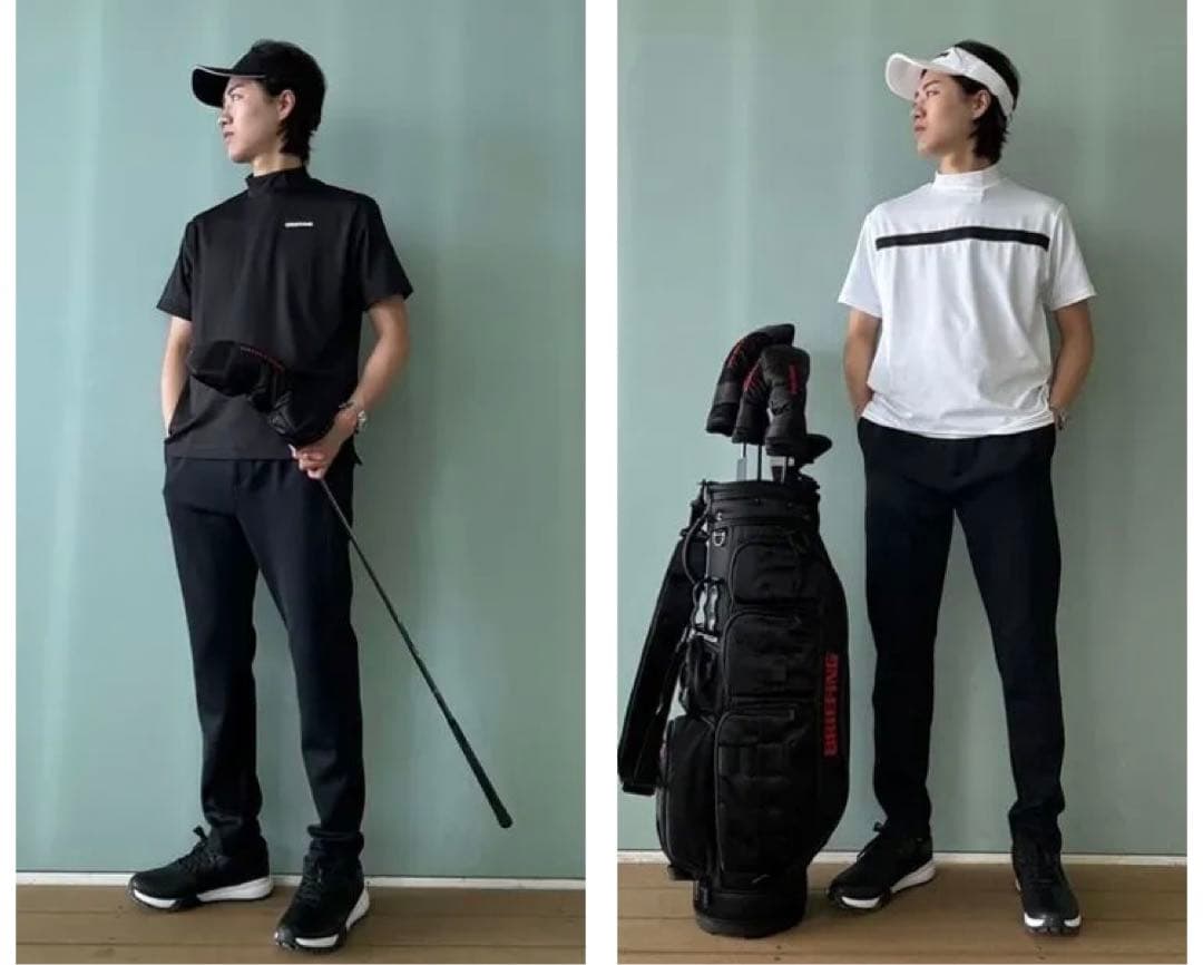 【新品正規品】ブリーフィング ゴルフパンツ メンズ スリムパンツ 3Dロゴ