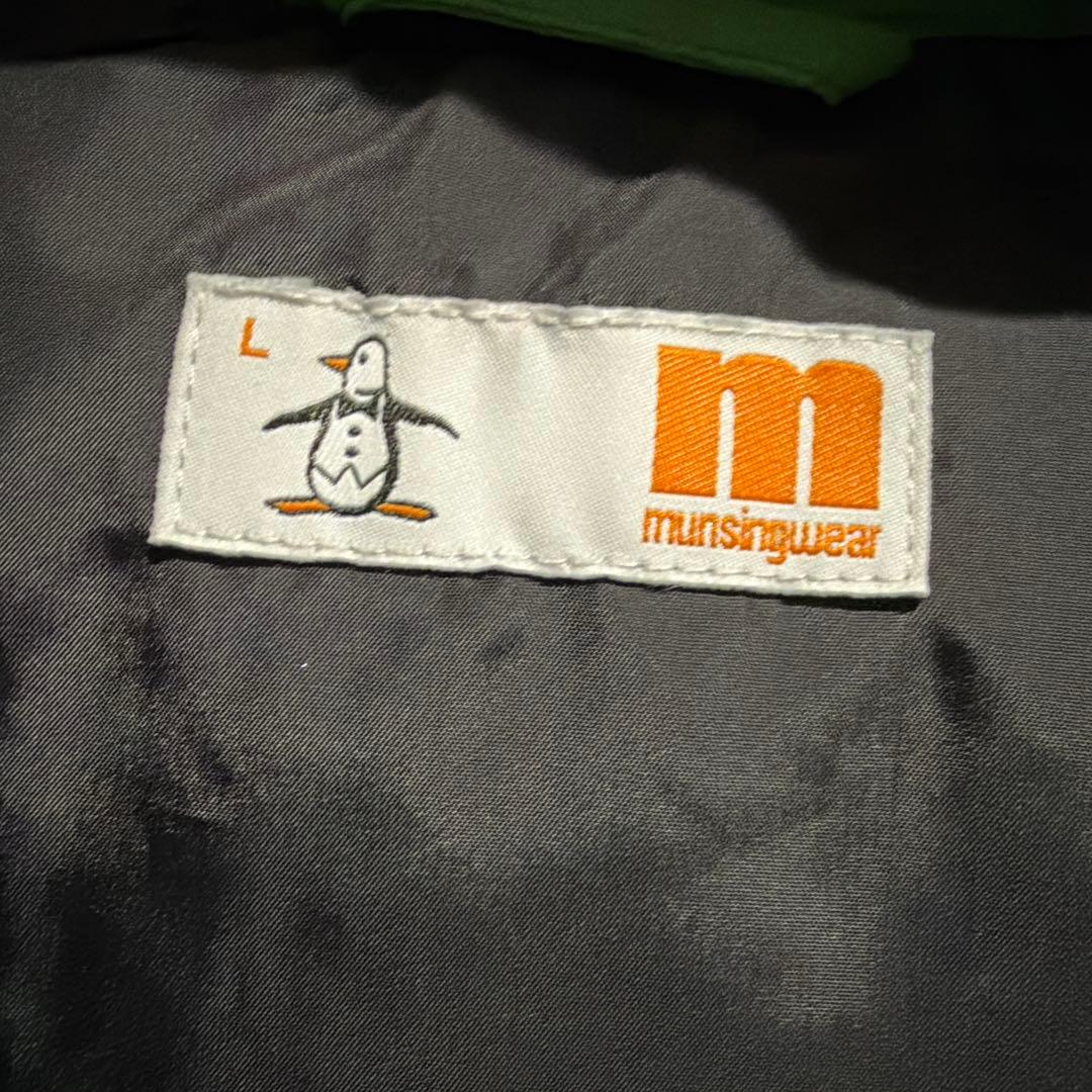 MUNSINGWEAR フード付きレディース　ダウンベスト　Lグリーン