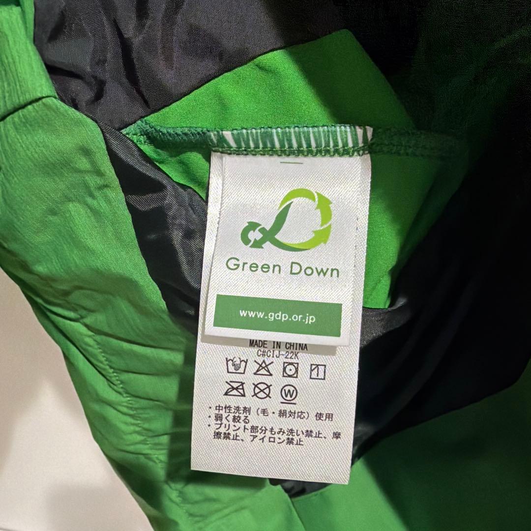 MUNSINGWEAR フード付きレディース　ダウンベスト　Lグリーン