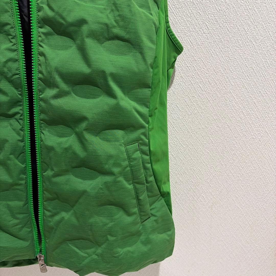 MUNSINGWEAR フード付きレディース　ダウンベスト　Lグリーン