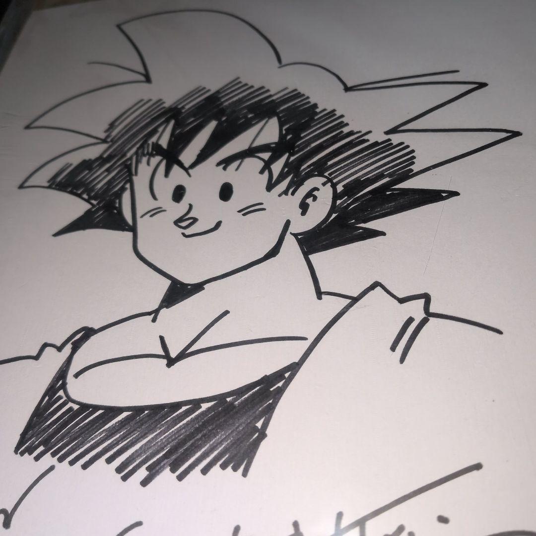 超希少　ドラゴンボール　鳥山明　直筆サイン入り色紙